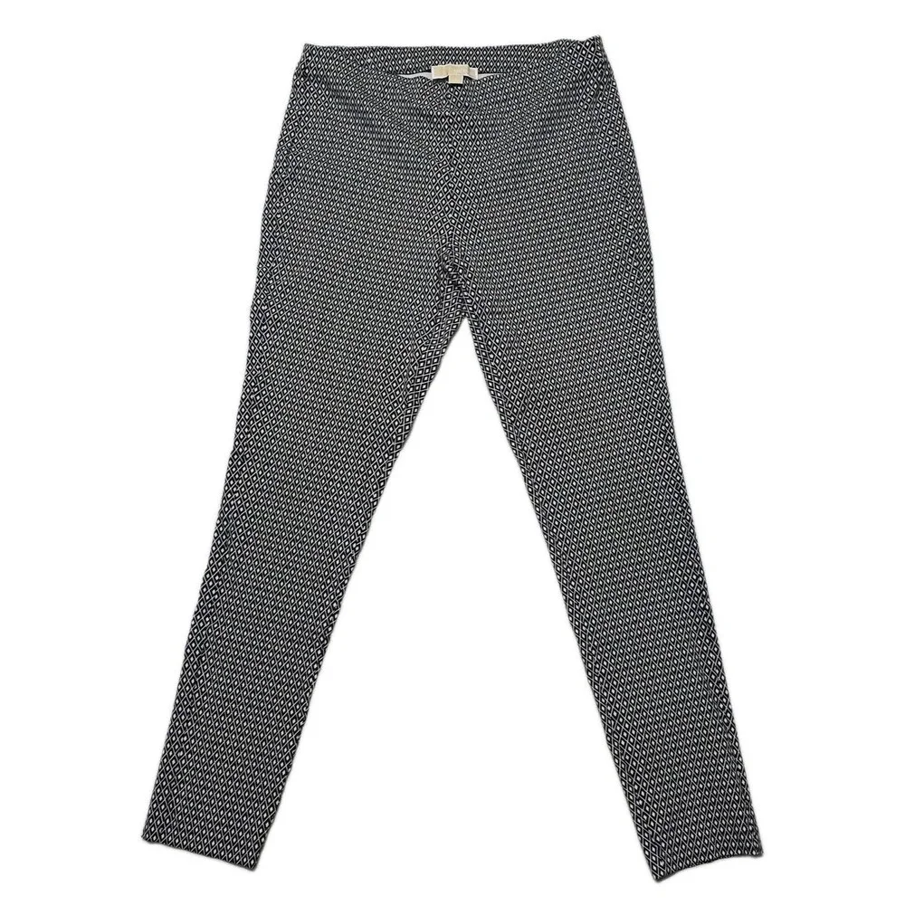 Michael Kors Women's Large Leggings Pull-on Skinny Stretch Diamond Print Pants
